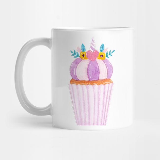 unicorn cupcake by shoko